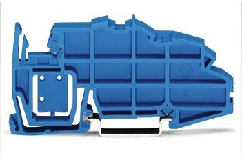 10 Stück Wago Sammelschienenträger mit Endklammerfunktion blau