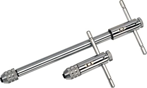 Völkel Werkzeughalter Gewindeschneider No.10| 250 mm | Ratschen-Gewindeschneidkluppe | Für Vierkant Gewindebohrer | Rechts + Links umschaltbar | 2.4-5.5 mm (M3-10)