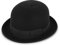 fiebig Melone mit Ripsband | Bowler Filzhut aus 100% Wolle für Damen und Herren | Klassischer Wollfilzhut Made in Italy (57-M, Schwarz)