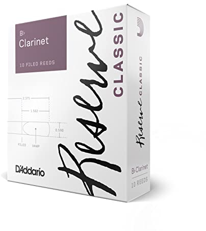 D'Addario Reserve Classic Blätter für Bb-Klarinette (Böhm) Stärke 3.0 (10 Stück)