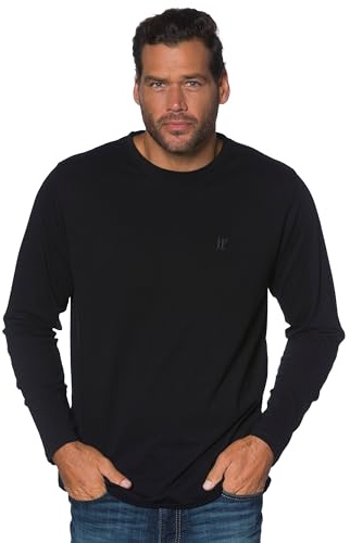 JP 1880 Hommes Grandes Tailles L-8XL Shirt Manches Longues en Coton Noir 3XL 702559 10-3XL
