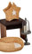 Lycce Zeitungsständer Stern Wasserhyazinthe natur/weiss 12cm x 37cm x 36cm