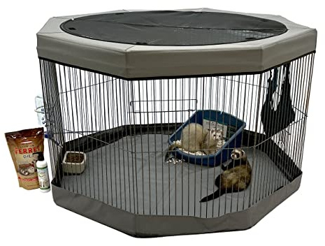 Marshall Skylight Playpen Cover – Durable and Breathable Mesh Cover – Fits 8-Panel Playpen – Secure Hook-and-Loop Fastening – Easy Access Zipper – Indoor and Outdoor Use