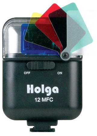 Holga Electronic flash 12 MFC con filtri colorati