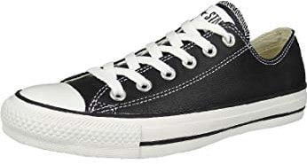 Converse Chuck Taylor Core Lea Ox Unisex-Adult Trainers Black/White Size: 39 EU, 6 UK