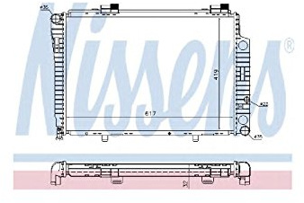 NISSENS Kühler Motorkühlung Kühler Wasserkühler Motorkühler Netzbreite 419mm Netzlänge 617mm Netztiefe 32mm 62750A