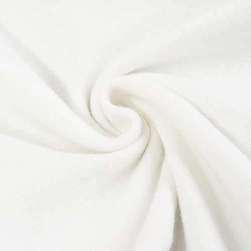 SCHÖNER LEBEN. Molton Bühnenstoff Meterware weiß 1,5m Breite