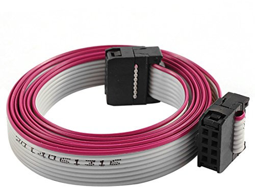 sourcing map Cable de cinta plana para la placa base FC8P 100cm IDC 8 pin Cable de extensión de unidad de disco duro