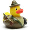HC-Handel 922456 Vinyl Badeente Jäger Hubertus Gummiente 8 cm