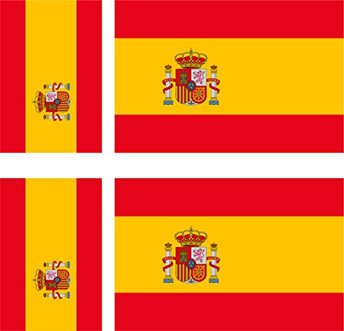 6 x pegatinas vinilo adhesivo coche moto maleta PC portátil bandera España