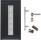 kuporta Kunststoff Haustür Sonara Türen 108 x 208 cm DIN links außen anthrazit/innen weiß mit Stoßgriff-Set