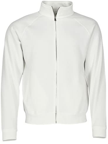 Fruit of the loom Herren Premium Sweat Jacket Sportjacke, Weiß (White 000), Large