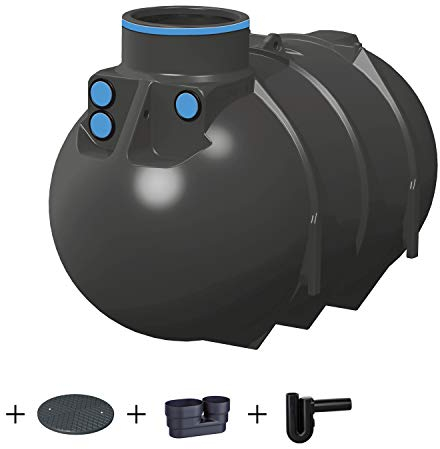 PREMIER TECH AQUA GmbH Zisterne 2600 Liter Erdtank Blueline II Standard mit Deckel, beruhigtem Zulauf und Siphon - Kunststoff, Kunststoffzisterne, Komplettset
