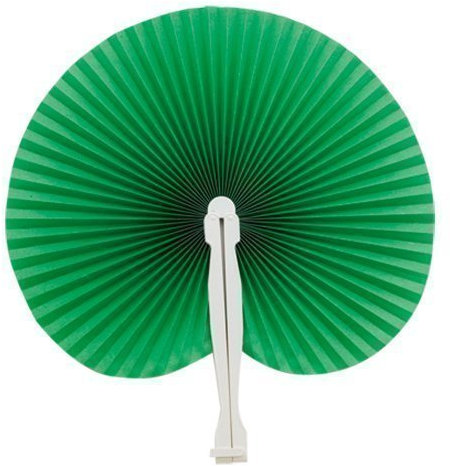 eBuyGB Pack of 10 Handheld Paper Fans Wedding Party Bag Favour (Green)