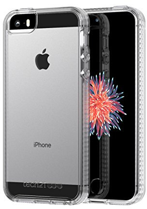 Tech21 Protective Apple iPhone 5/5s/SE Case Ultra Thin Back Cover with BulletShield Protection - Pure Clear - Transparent
