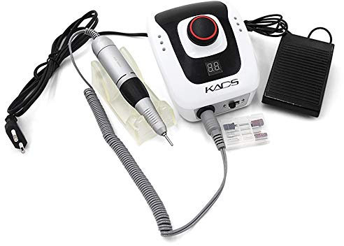 Alexnailart 300-35000 RPM Nail Art Drill File Machine Electric Manicure Pedicure Drill Kit for Acrylic Nails Polishing Removing for Salon Home