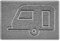 Nicoman CARAVAN Embossed Shape Door Mat Dirt-Trapper Jet-Washable Doormat-(Use Indoor or Sheltered Outdoor)-(60x40cm/23.6x15.7inches, Small) Grey