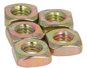 MroMax M6 x 11 x 4 mm quadratische Muttern, Gewindemuttern, Maschinenschraube, Befestigungswerkzeug, Karbonstahl, verzinkt, 50 Stück