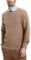 Kallspin Men's Wool Blend Jumper Sweater Crewneck Cable-Knit Pullover Sweater (Coffee, 3XL)