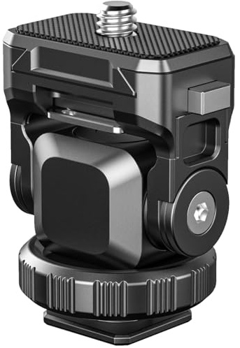 HAFOKO Supporto per Monitor ad Angolo Regolabile con Vite a Sgancio Rapido da 1/4 compatibile per Monitor per Videocamera Universale da 5 / 7 （Capacità di carico 1,2 kg)