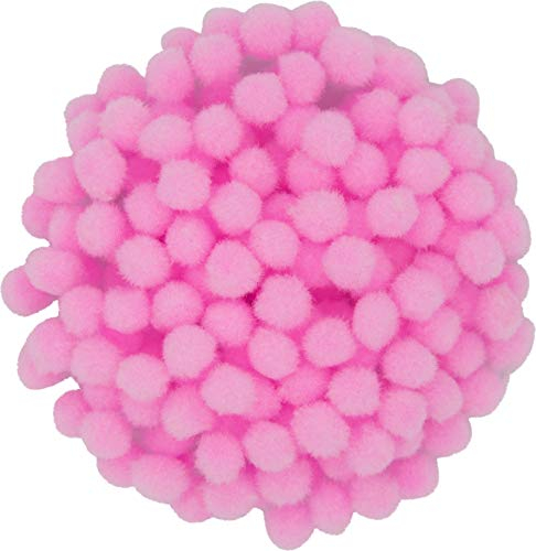 i-mondi® 200 mini pompons zum basteln hellpink in 10mm klein bastel zubehör pom pom bunt kugeln ponpons deko pompom plüsch