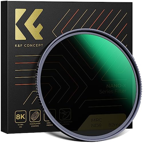 K&F CONCEPT Nano-X Graufilter ND8 (3 Stop) 82mm ND Filter(0,9) aus optisches Glas