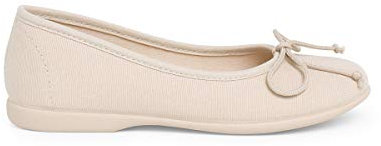 Pisamonas Bailarinas Niña Manoletina Tela Lacito Size 31 Color Arena