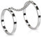 Paula & Fritz® Ring Damen 2 in 1 mit Kette verbunden Silber 316L Chirurgenstahl Zehenring Mittelring Einstellbarer-Ring Freundschaftsring Damenring