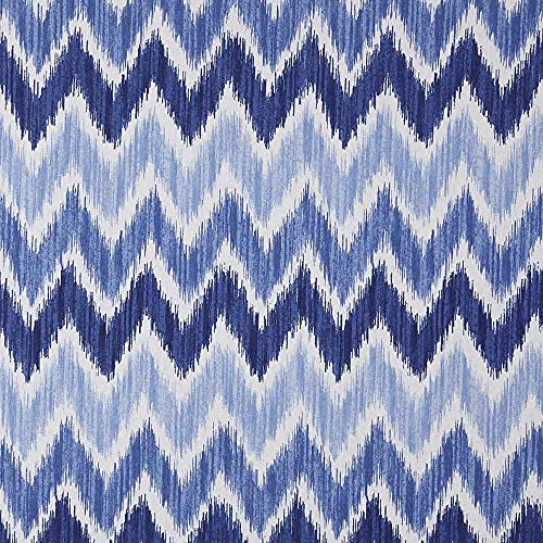 Kt KILOtela - Meterware Leinenstoff Bedruckt, Dekoration, Kissen, Polsterung, Breite 280 cm, Länge zur Auswahl von 50 in 50 cm, Andratx Mallorquinische Sprachen, Ikat, Blau