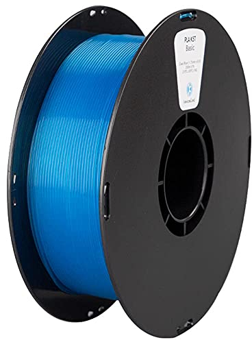 M I A Clear Blue PLA K5T Filament 1.75mm, 3D Printer Filament Transparent PLA Dimensional Accuracy /- 0.03mm, Transparent PLA Polylactic Acid, 1kg 2.2lb Spule