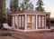 FinnTherm Design Gartensauna Außensauna Saunahaus Viva-44 A 3 Sitzbänke aus Holz Wandstärke 40 mm