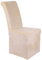 Homaxy Samt Stuhlhussen, lang Stretch Esszimmerstuhl Hussen Plüsch Waschbarer Abnehmbarer Stuhlbezug (Beige, 4er Set)