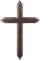 Craft&Style Kruzifix Holzkreuz Wandkreuz schlichtes dunkles Holz natur braun HxB: 30x20cm
