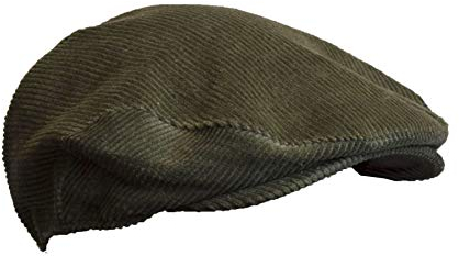 WALKER AND HAWKES Unisex Cord-Schiebermütze - Klassisches Flaches Design mit Schirm - 2XL (61cm)