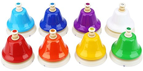 Handglocken-Set mit 8 TöNen, Musikinstrumente FüR Kleinkinder, Musikinstrument-Spielzeug FüR