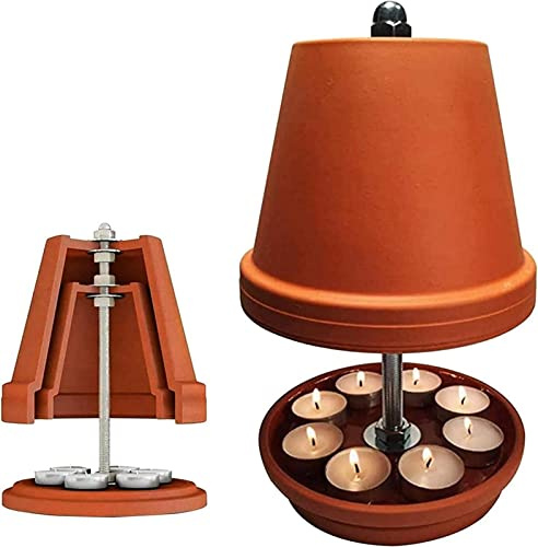 Tea Light Oven, Candle Heater, Tea Light Candle Holders for up to 4-8 Tealights, Fireplace Tealight Heater Candle Heater Durable Winter Essentials Heater for Winter Indoor Heating (without Candle)