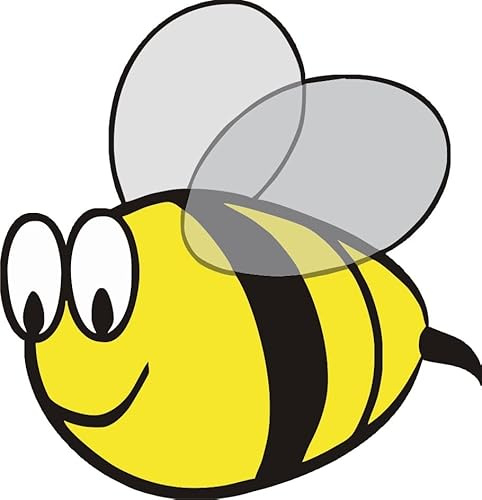 Vinyl-Aufkleber, Bienen-Hummel, V1, 7,7 cm B x 8 cm H