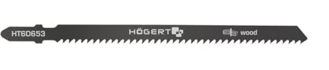 Högert Technik - 5 x Stichsägeblatt für schnelle Holzschnitte - aus SK5-Stahl - 9 TPI - Gesamtlänge: 126 mm - Stichsägeblatter für die Bearbeitung von Holz, Holzwerkstoffen und Kunststoffen