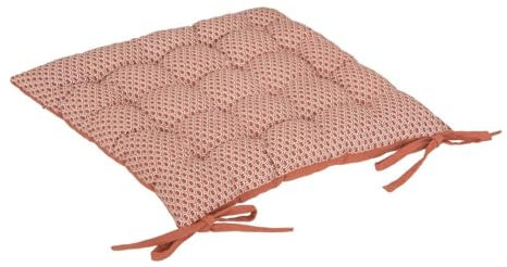 Atmosphera - Galette de Chaise Otto - Coton - Rose Terracotta - 38x38 cm