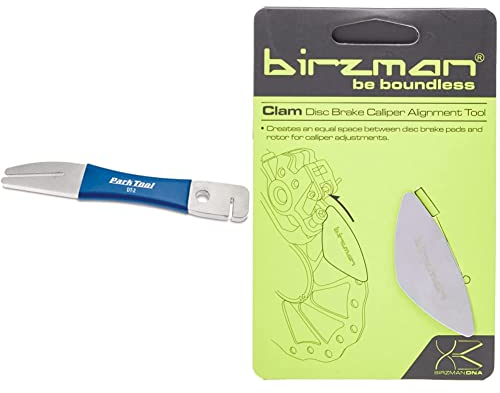 Park Tool DT-2 - Rotor Truing Fork Tool & Birzman Clam (3pcs/set) (Disc Brake Gap Indicator)