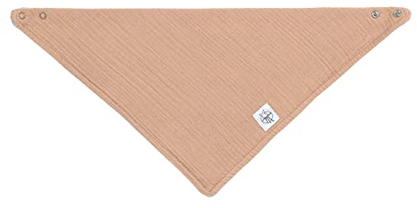 LÄSSIG Baby Kinder Muslin GOTS zertifiziert Mull Dreieckstuch Lätzchen Baumwolle Druckknopf doppellagig/Bandana maple