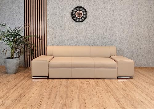 Quattro Meble Sofa London FS 238 cm mit Bettfunktion Schlaffunktion Ledersofa Echt Leder Couch Farbauswahl !