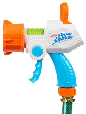 NERF Super Soaker Quadblast Blaster - Gartenschlauchbetriebene Einweichmaschine für epische Hinterhofschlachten