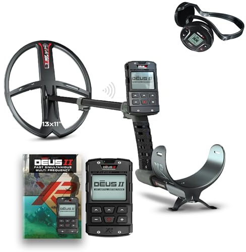 XP Metal Detectors Deus II - Wasserdicht und Mehrfrequenz, ideal für Schatz- und Reliquiensuche - mit 34 cm FMF-Spule, Fernbedienung,WS6-Funkkopfhörern und S-Teleskop-Stab (DEUS2-34FMFRCWS6)