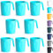 Berglander Tasses à café en plastique bleu TF Set de 8 x 450ml, Gobelets avec poignées, Tasse d’eau réutilisable, Facile à transporter, Idéal pour la maison, Jardin, Pique-, Camping, Extérieur