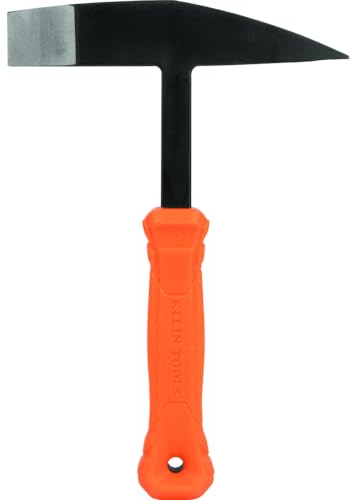 Klein Tools H80612 Schweißhammer, 284 g, Stahlkopf, Schlackenhammer mit stoßdämpfendem hitzebeständigem Nylon-Griff, 17,8 cm