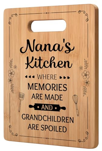 Nana Gifts, Birthday Gifts for Nana, Mothers Day Gifts for Nana - Unique Nana Kitchen Cutting Board, Gifts for Nana from Grandchildren, 11x8.5