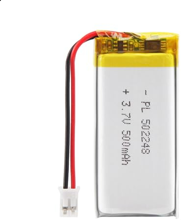 Uxney Batteria 3,7 V 500 mAh 502248 Batteria agli ioni di litio agli ioni di litio Li-Po con connessione 2P-PH con passo di 2,0 mm