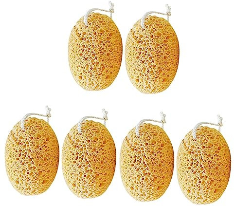 Angoily 6pièces Éponge De Bain Exfoliante Duo Éponge Douce à Bulles Pour Nettoyage Profondeur Accessoires Pour Spa