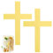 RDNKVB Gold Acryl Cake Topper 10x7cm Kreuz Kuchendeko Torte Deko Spiegel Kuchen Dekoration Set für Hochzeit Geburtstag Party Kommunion 2Stk.